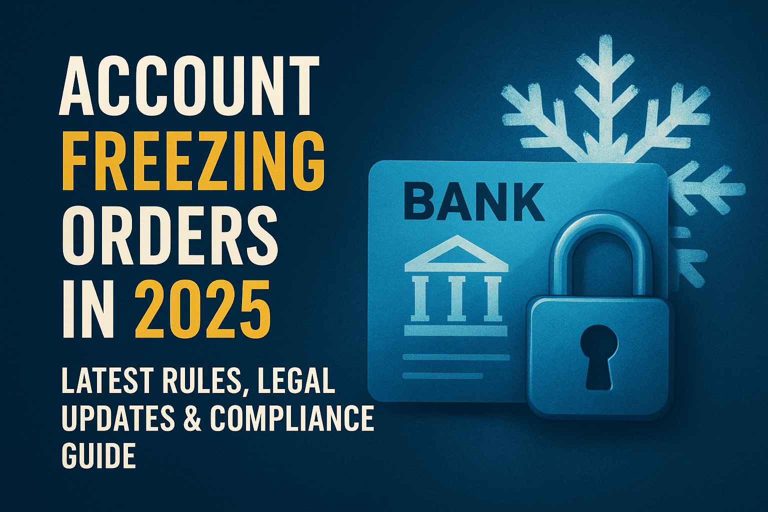 Account Freezing Orders (AFOs) 2025 – Legal Framework, Key Updates & Compliance Guide