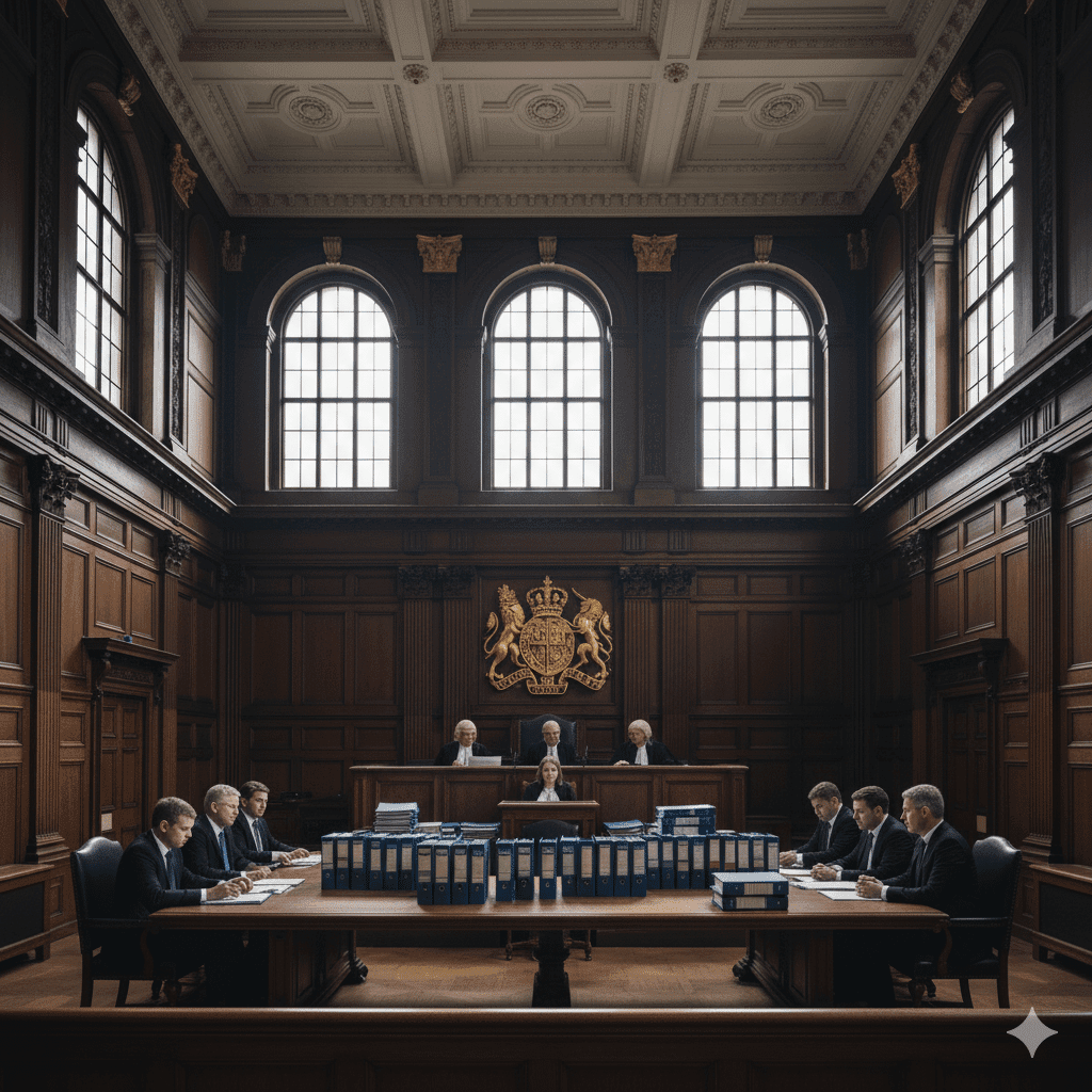 The Court of Appeal is a grand and imposing building, often located in the heart of a major city such as London. Architecturally, it combines classical and modern elements, featuring large stone facades, tall columns, and grand entrances symbolising the authority and gravitas of the court. Inside, the courtrooms are spacious with high ceilings, wood-panelled walls, and elevated benches where the judges sit. It has a formal and solemn atmosphere, reflecting its role as the highest court of appeal in England and Wales before the Supreme Court.